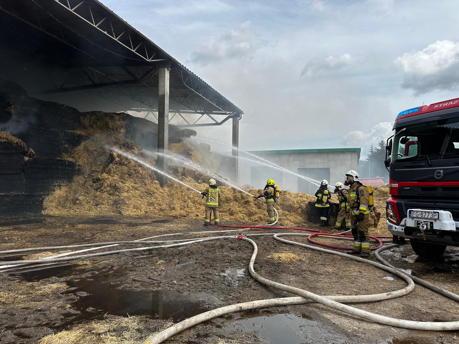 Pożar w gospodarstwie rolnym
