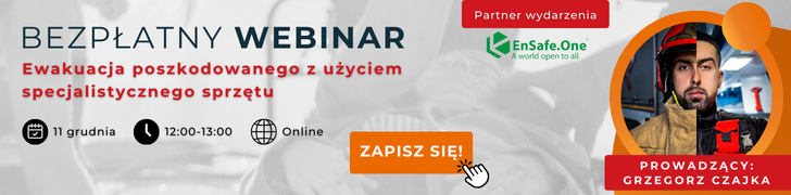 BEZPŁATNY WEBINAR: "Ewakuacja poszkodowanego z użyciem specjalistycznego sprzętu"