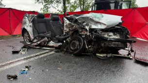 Tragedia na DK57 – cztery osoby zginęły w wypadku