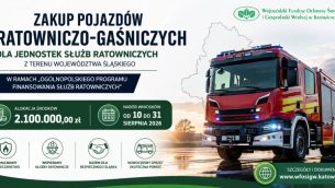 2,1 mln zł na pojazdy ratowniczo-gaśnicze dla służb w woj. śląskim. Ruszył nabór wniosków
